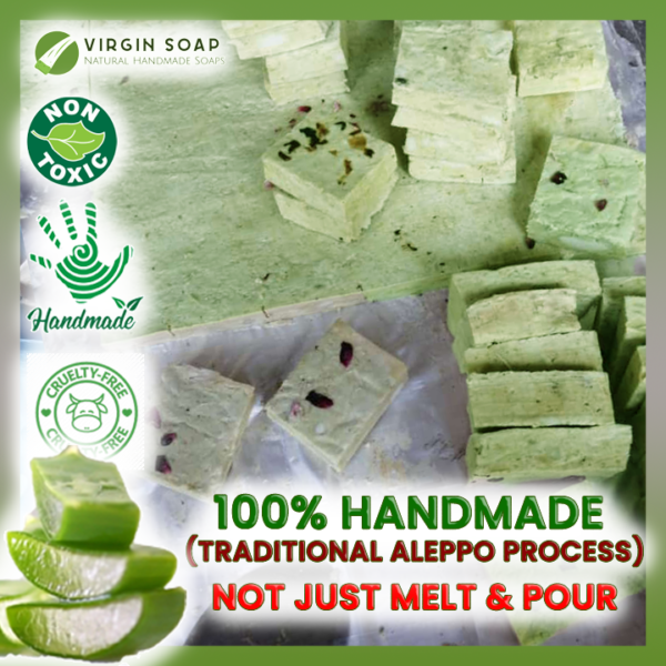 Traditional handmade Soap with Aloevera Cow Milk and Organic Coconut Oil