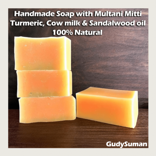 Natural multani mitti handmade soap with sandalwood oil