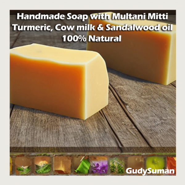 Natural turmeric sandalwood oil handmade soap