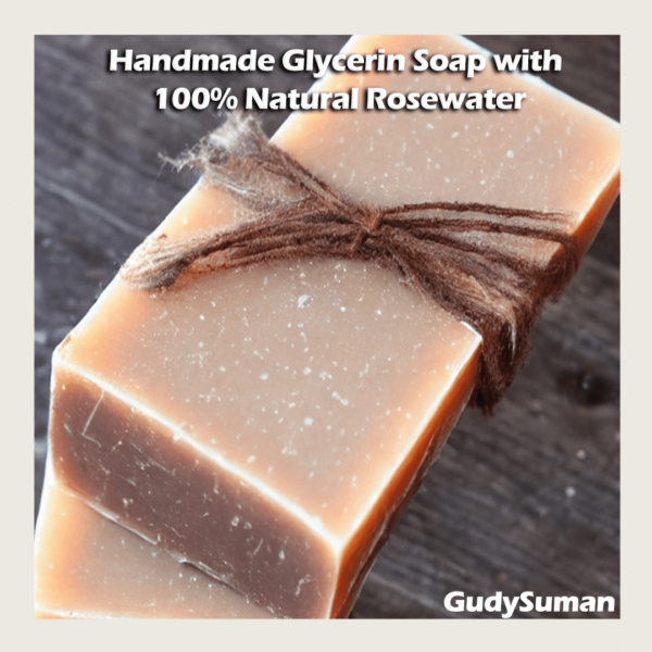 natural rosewater handmade soap